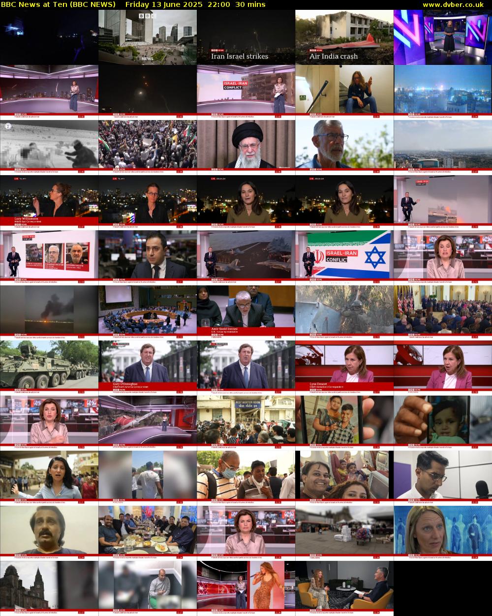 BBC News at Ten (BBC NEWS) Friday 13 June 2025 22:00 - 22:30
