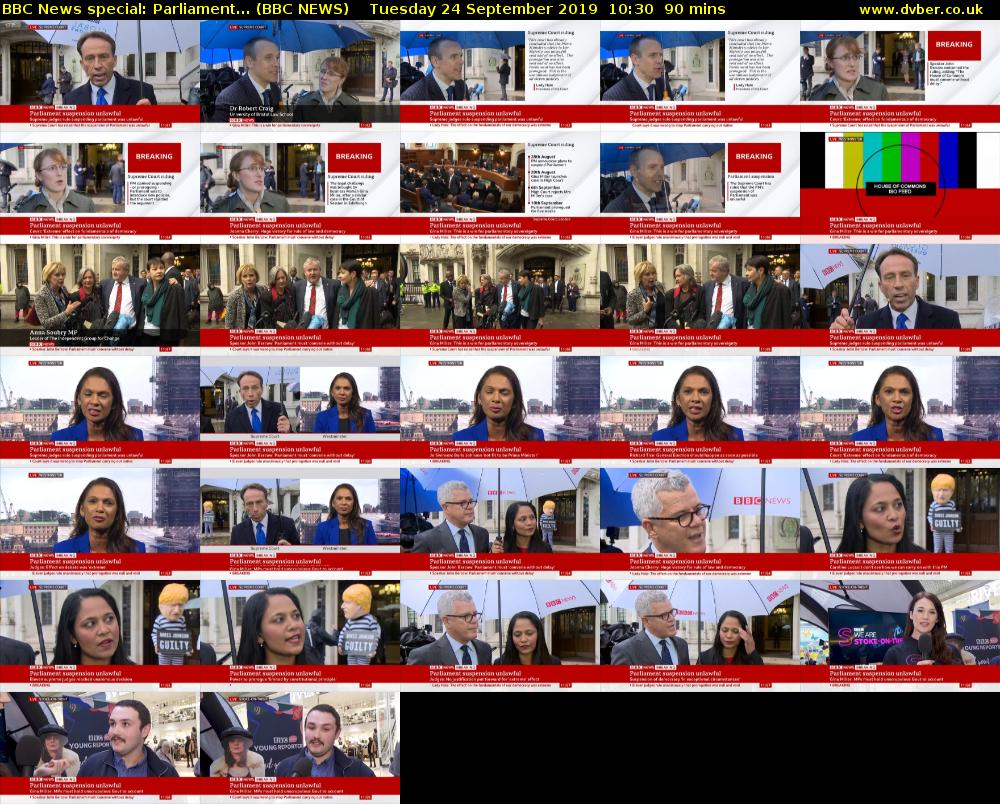 BBC News special: Parliament... (BBC NEWS) Tuesday 24 September 2019 10:30 - 12:00