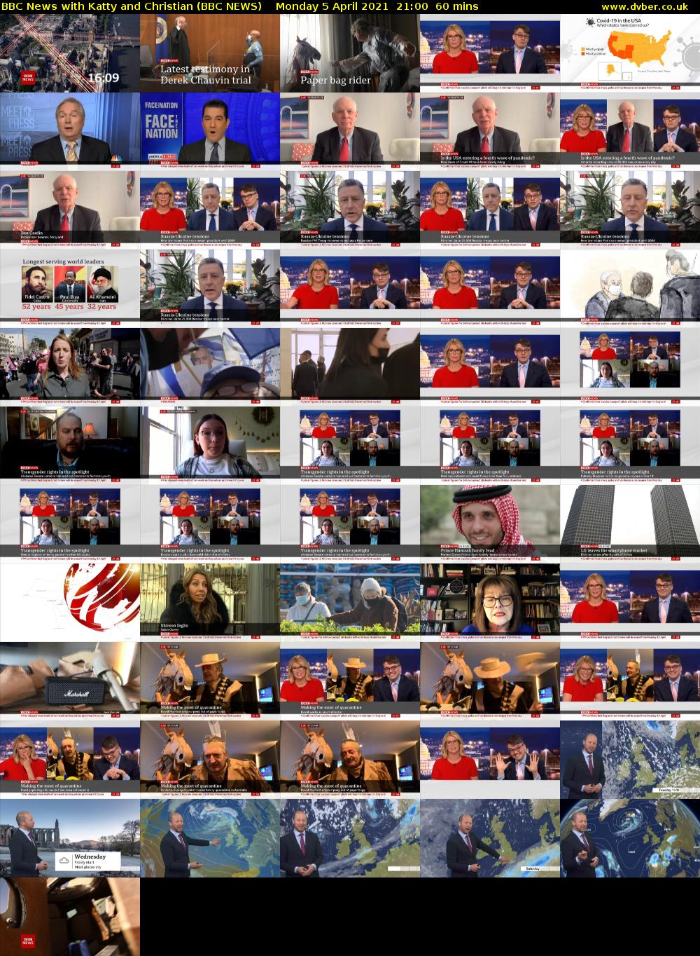 BBC News with Katty and Christian (BBC NEWS) Monday 5 April 2021 21:00 - 22:00