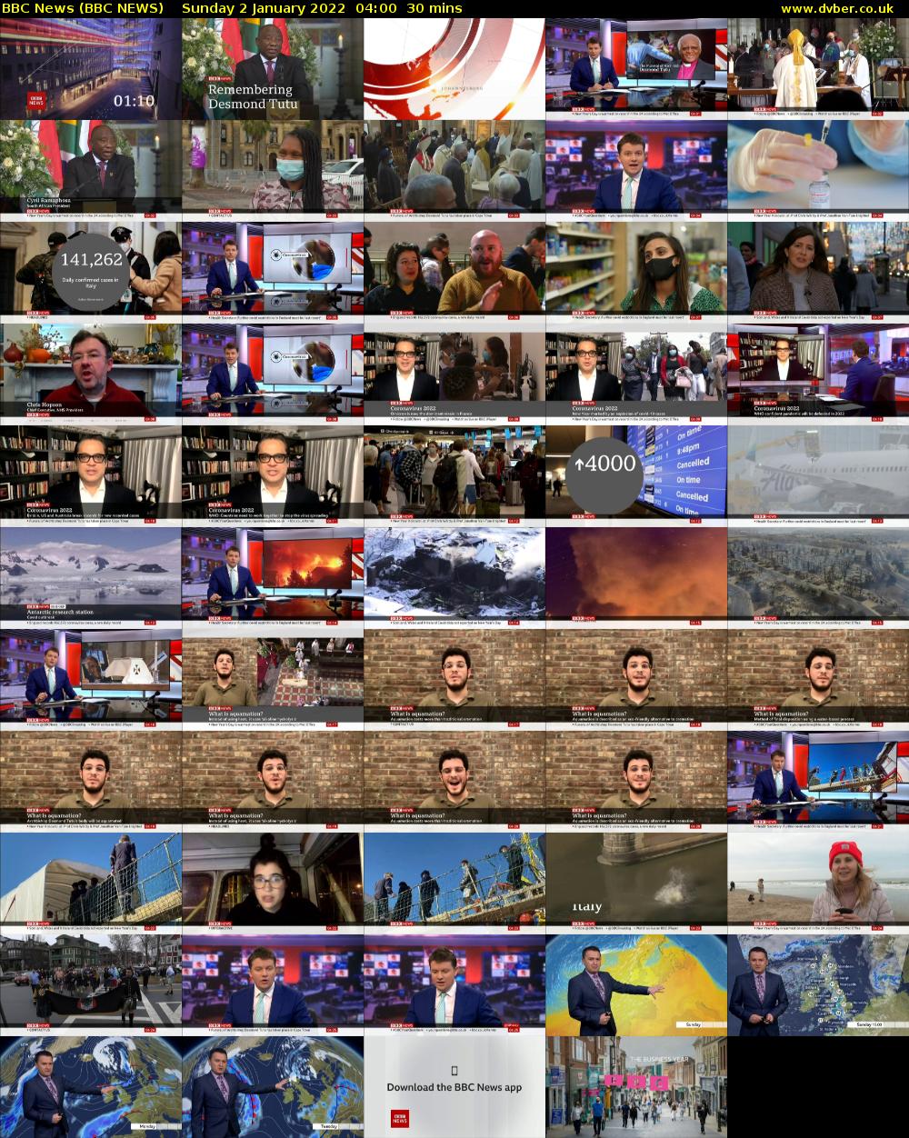 BBC News (BBC NEWS) Sunday 2 January 2022 04:00 - 04:30