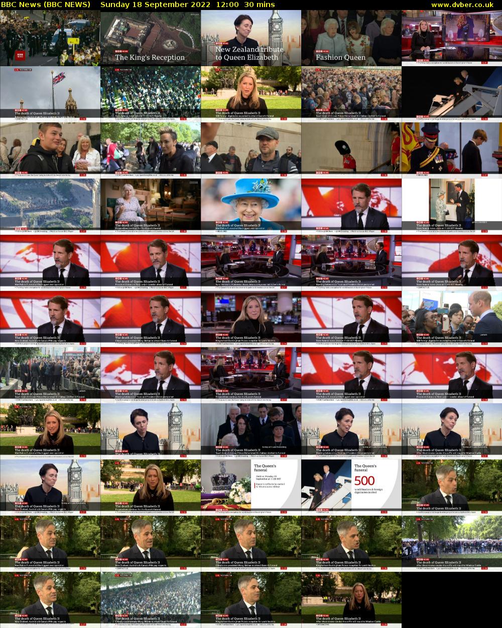 BBC News (BBC NEWS) Sunday 18 September 2022 12:00 - 12:30