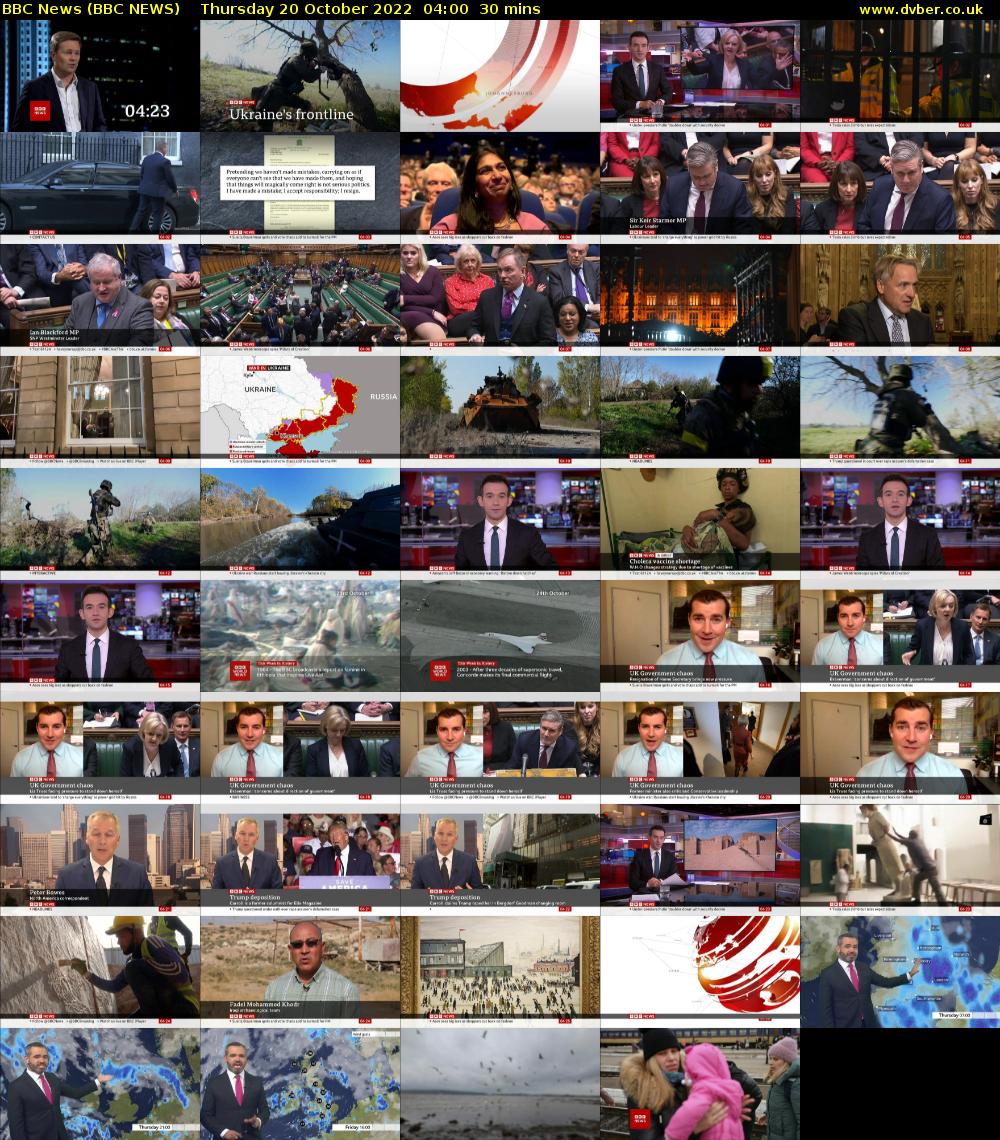BBC News (BBC NEWS) Thursday 20 October 2022 04:00 - 04:30