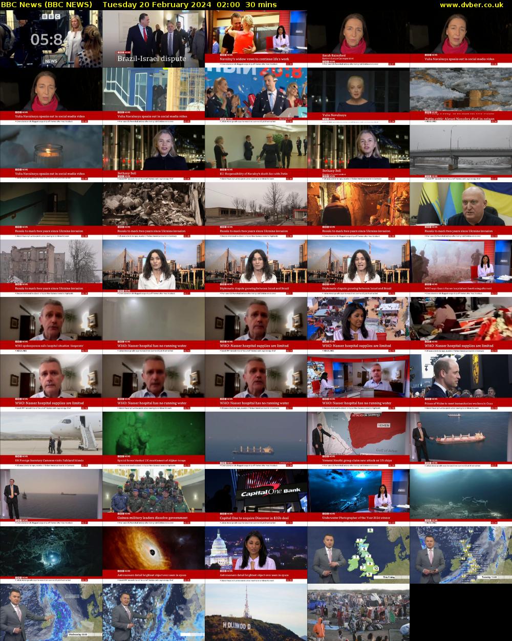 BBC News (BBC NEWS) Tuesday 20 February 2024 02:00 - 02:30