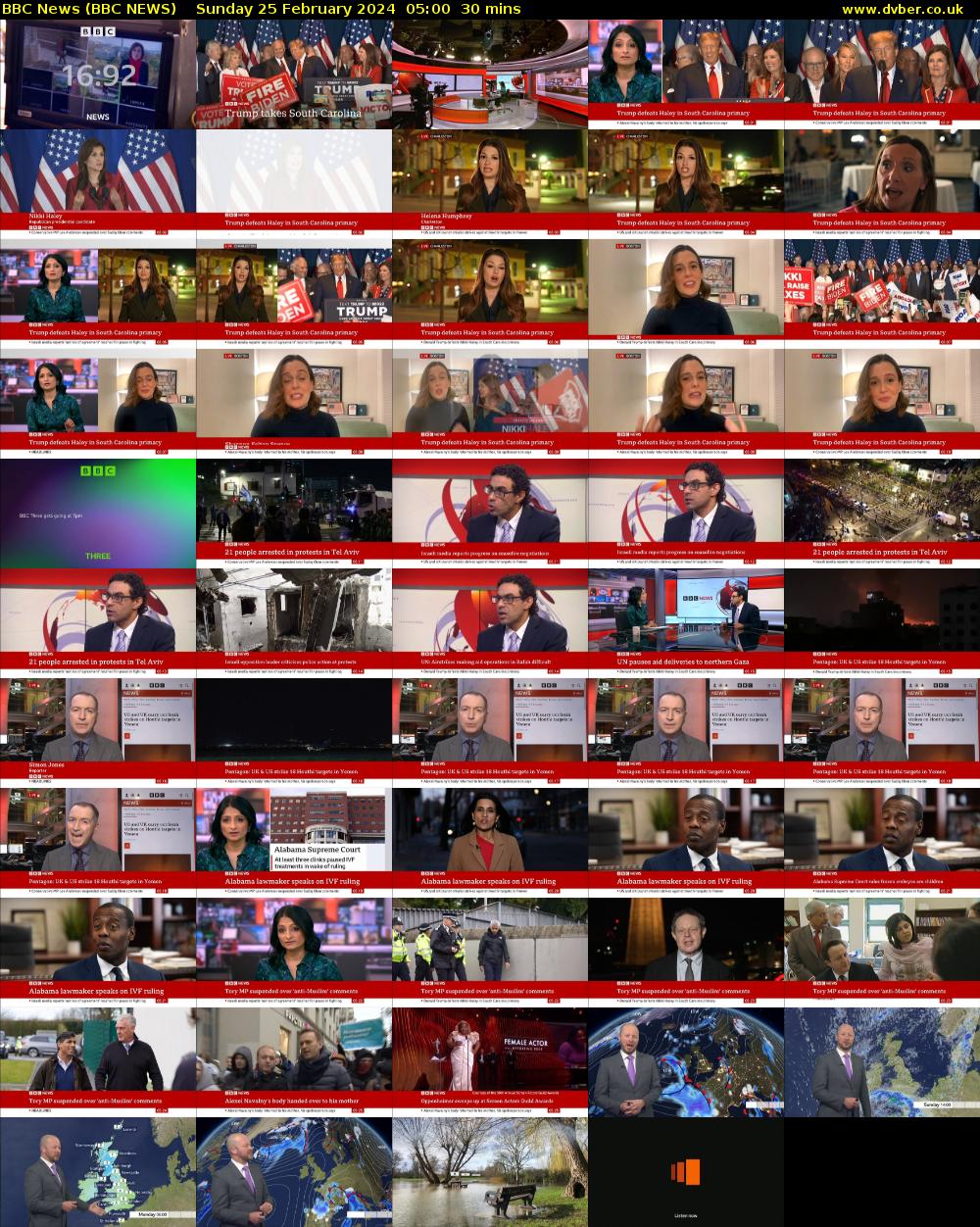 BBC News (BBC NEWS) Sunday 25 February 2024 05:00 - 05:30