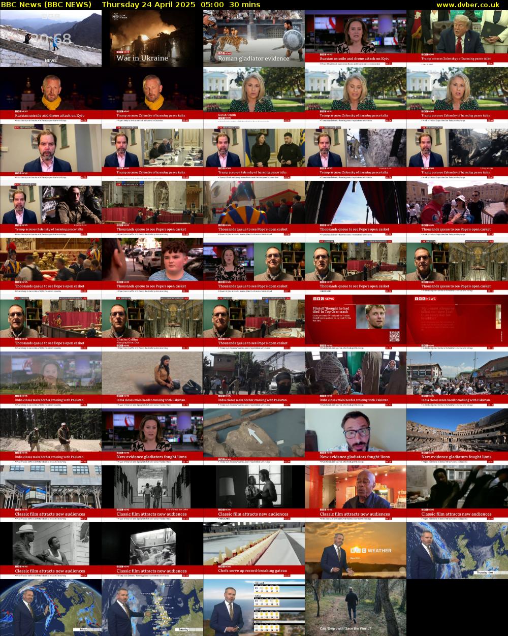 BBC News (BBC NEWS) Thursday 24 April 2025 05:00 - 05:30