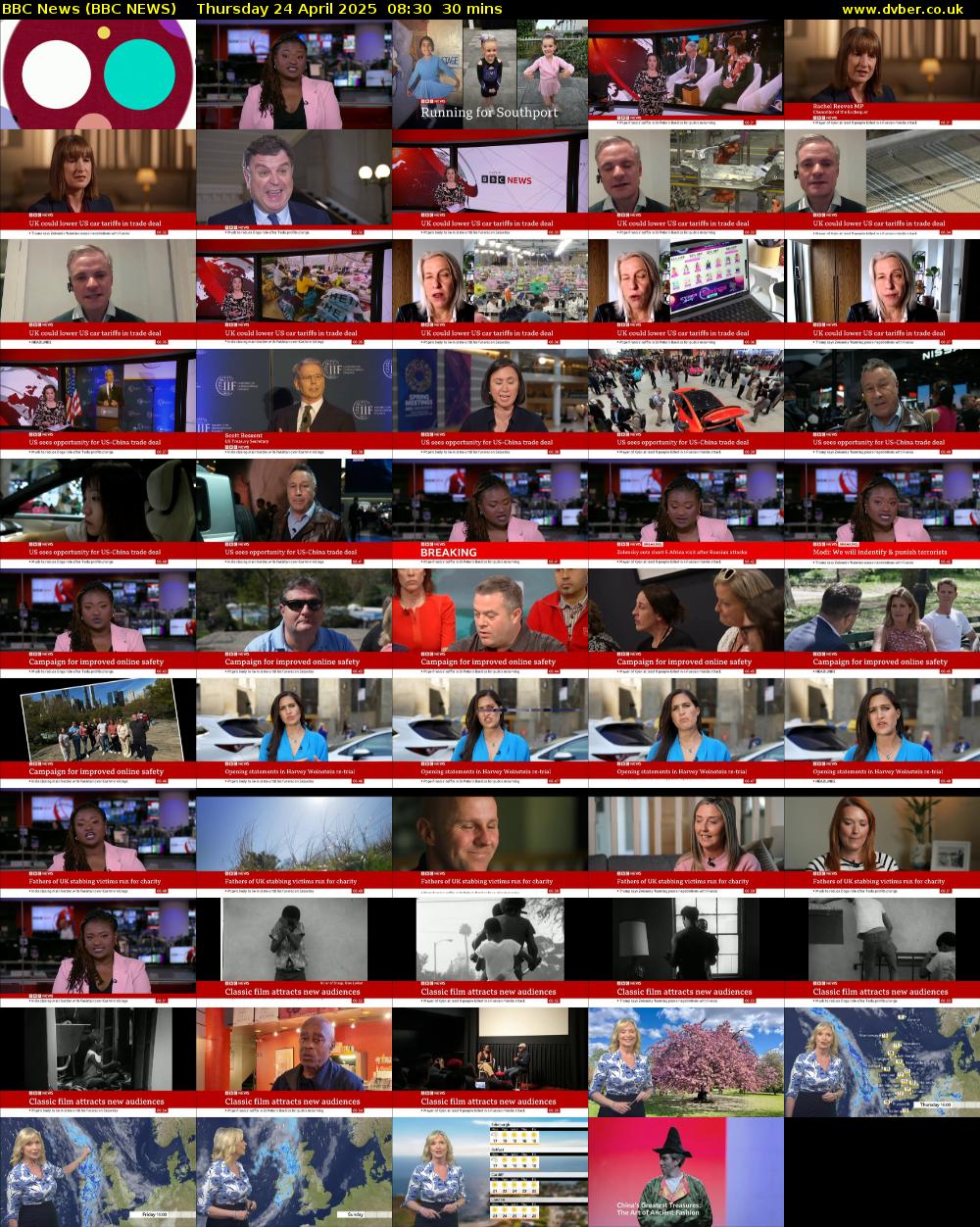 BBC News (BBC NEWS) Thursday 24 April 2025 08:30 - 09:00