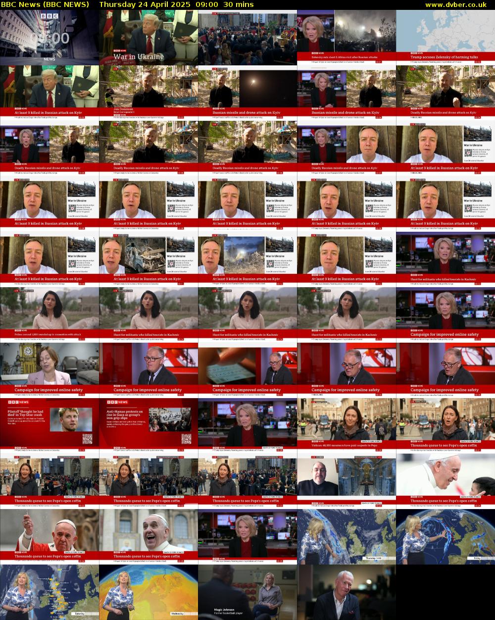 BBC News (BBC NEWS) Thursday 24 April 2025 09:00 - 09:30