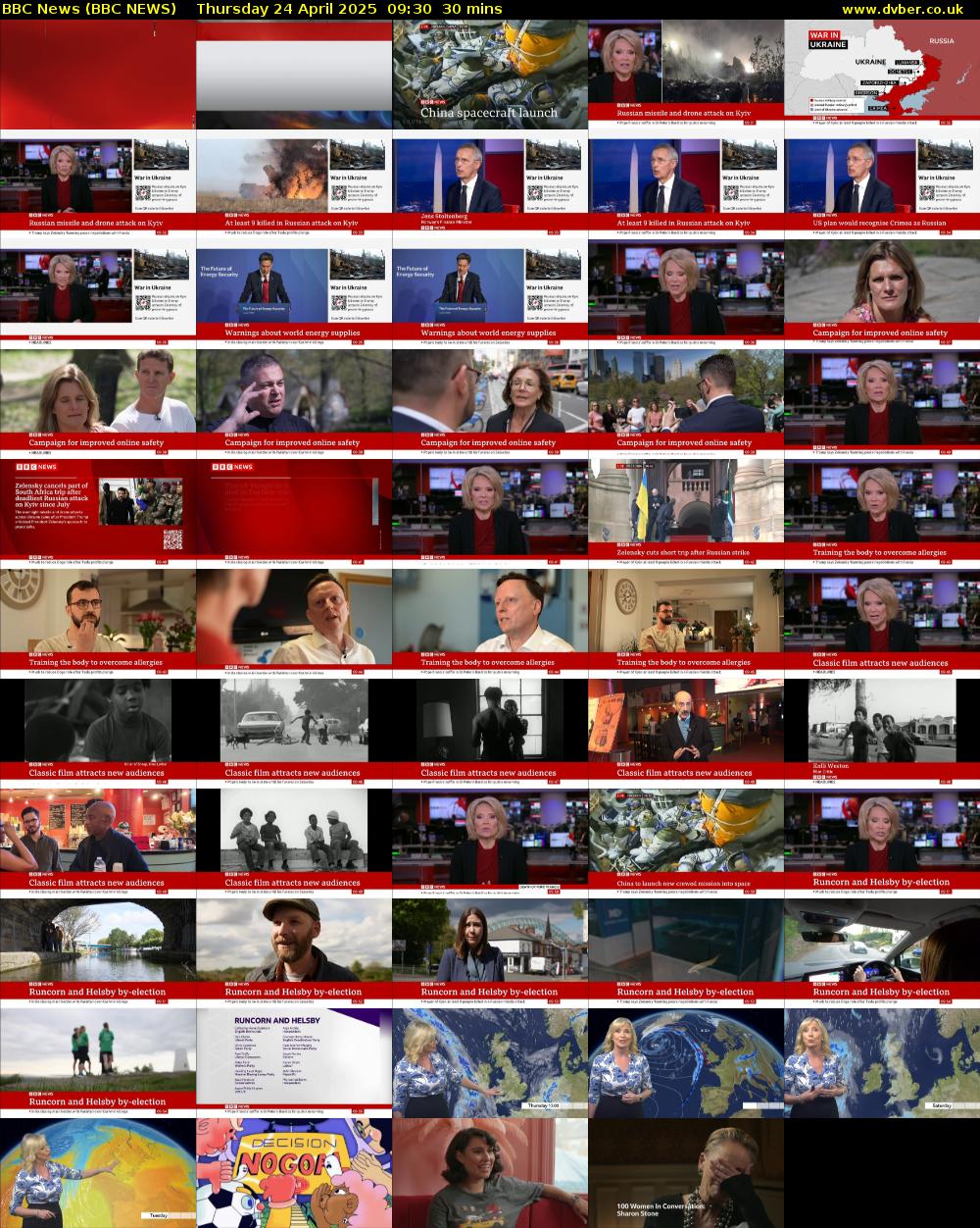 BBC News (BBC NEWS) Thursday 24 April 2025 09:30 - 10:00