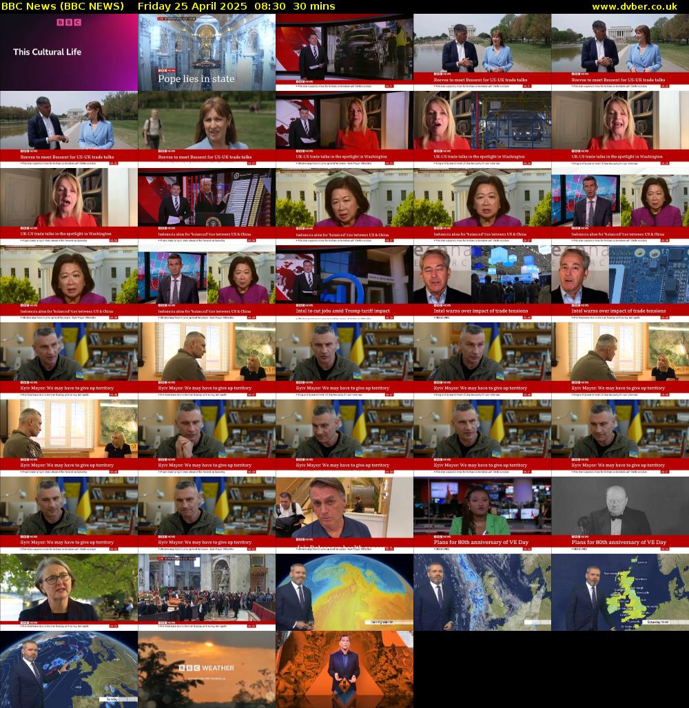 BBC News (BBC NEWS) Friday 25 April 2025 08:30 - 09:00