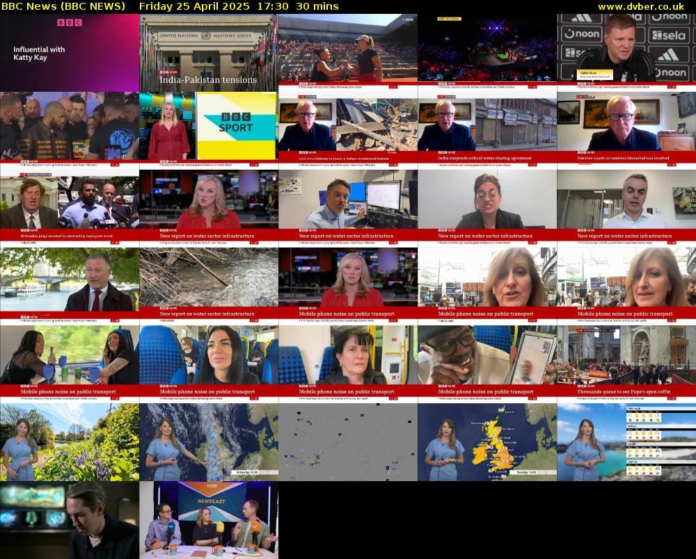 BBC News (BBC NEWS) Friday 25 April 2025 17:30 - 18:00