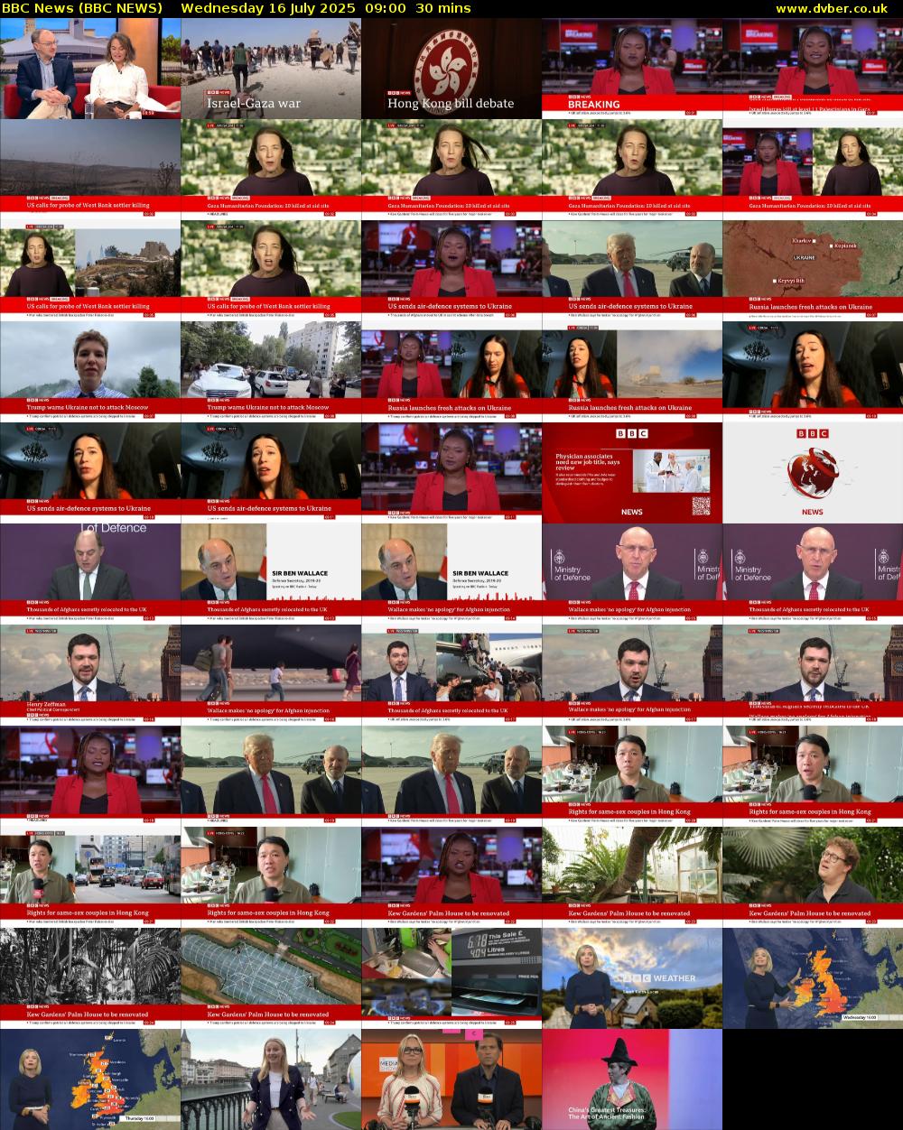 BBC News (BBC NEWS) Wednesday 16 July 2025 09:00 - 09:30
