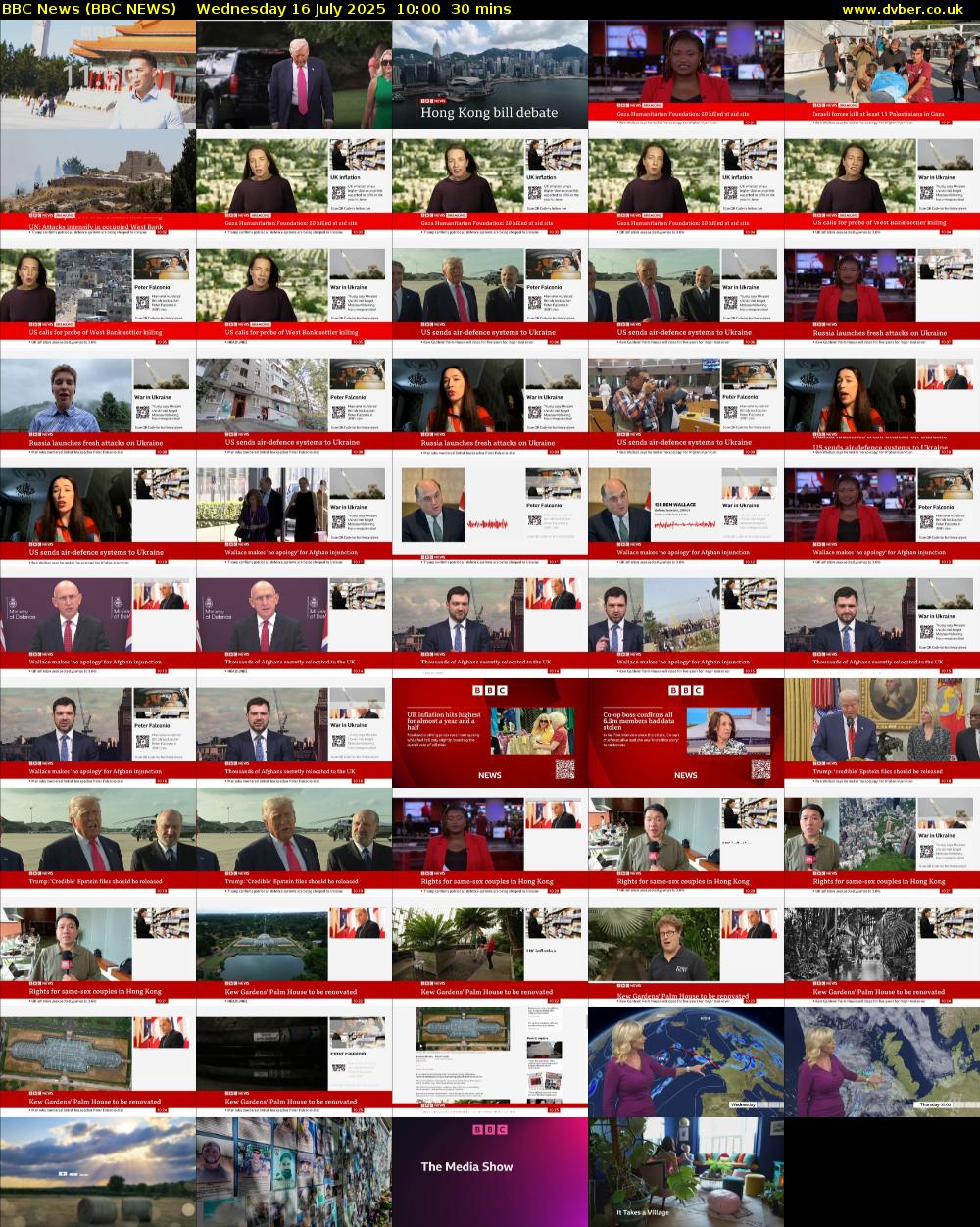 BBC News (BBC NEWS) Wednesday 16 July 2025 10:00 - 10:30