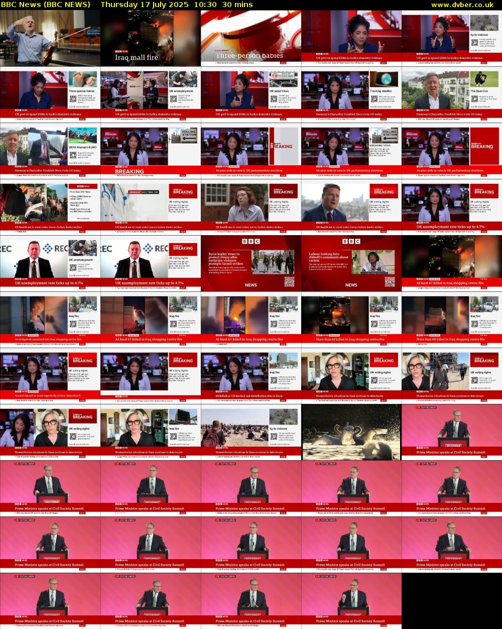 BBC News (BBC NEWS) Thursday 17 July 2025 10:30 - 11:00