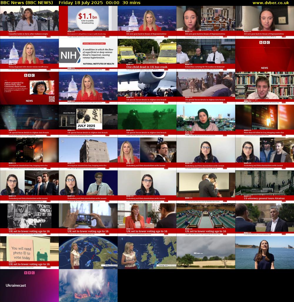 BBC News (BBC NEWS) Friday 18 July 2025 00:00 - 00:30