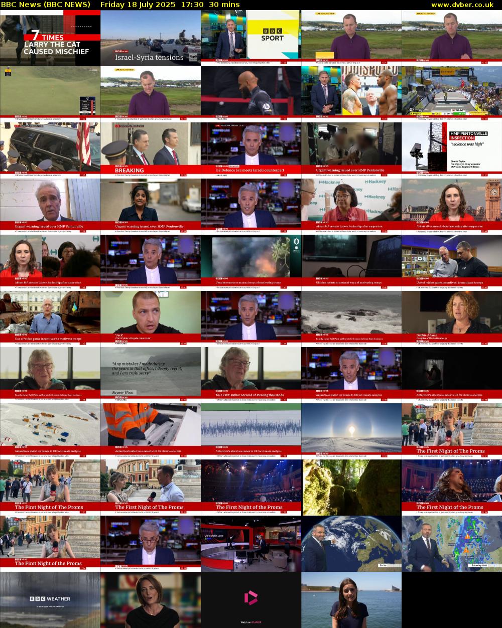 BBC News (BBC NEWS) Friday 18 July 2025 17:30 - 18:00