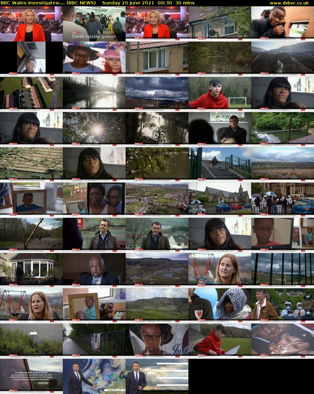 BBC Wales Investigates:... (BBC NEWS) Sunday 20 June 2021 00:30 - 01:00