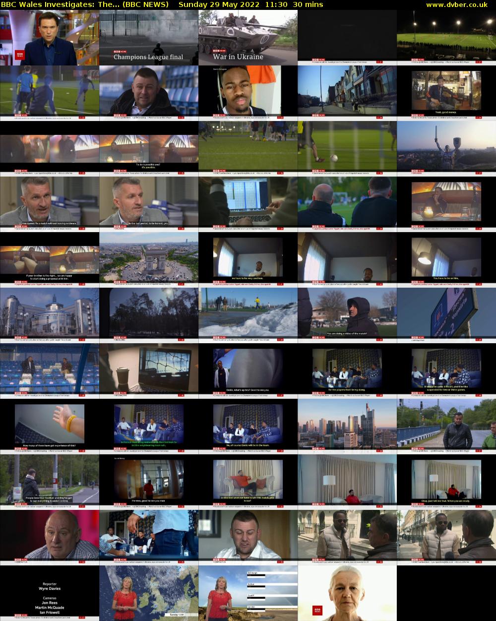 BBC Wales Investigates: The... (BBC NEWS) Sunday 29 May 2022 11:30 - 12:00