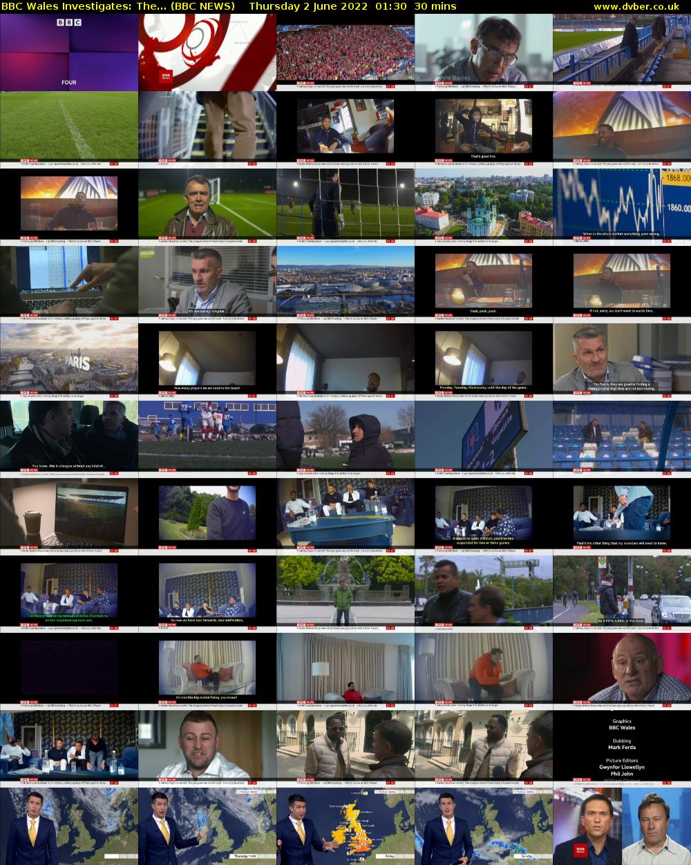 BBC Wales Investigates: The... (BBC NEWS) Thursday 2 June 2022 01:30 - 02:00