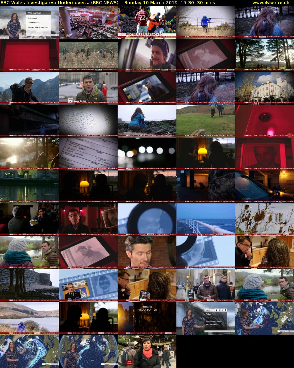 BBC Wales Investigates: Undercover... (BBC NEWS) Sunday 10 March 2019 15:30 - 16:00