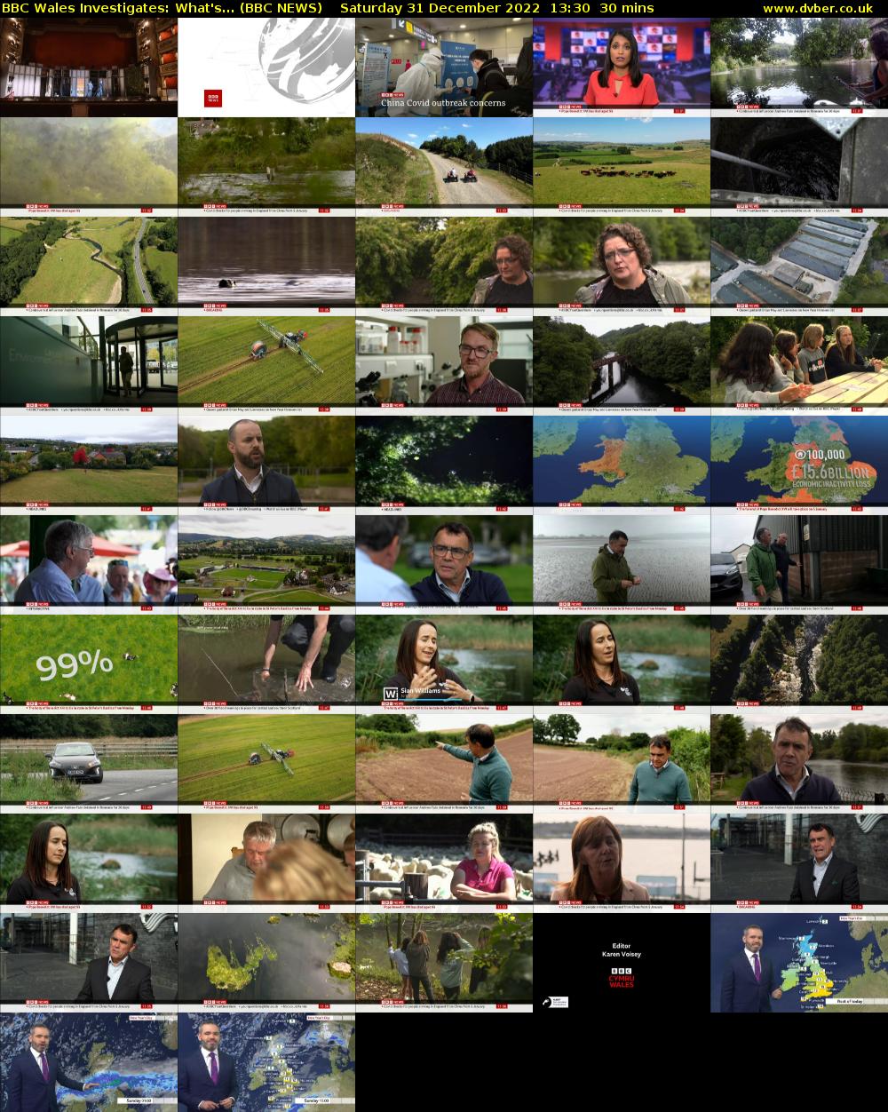 BBC Wales Investigates: What's... (BBC NEWS) Saturday 31 December 2022 13:30 - 14:00