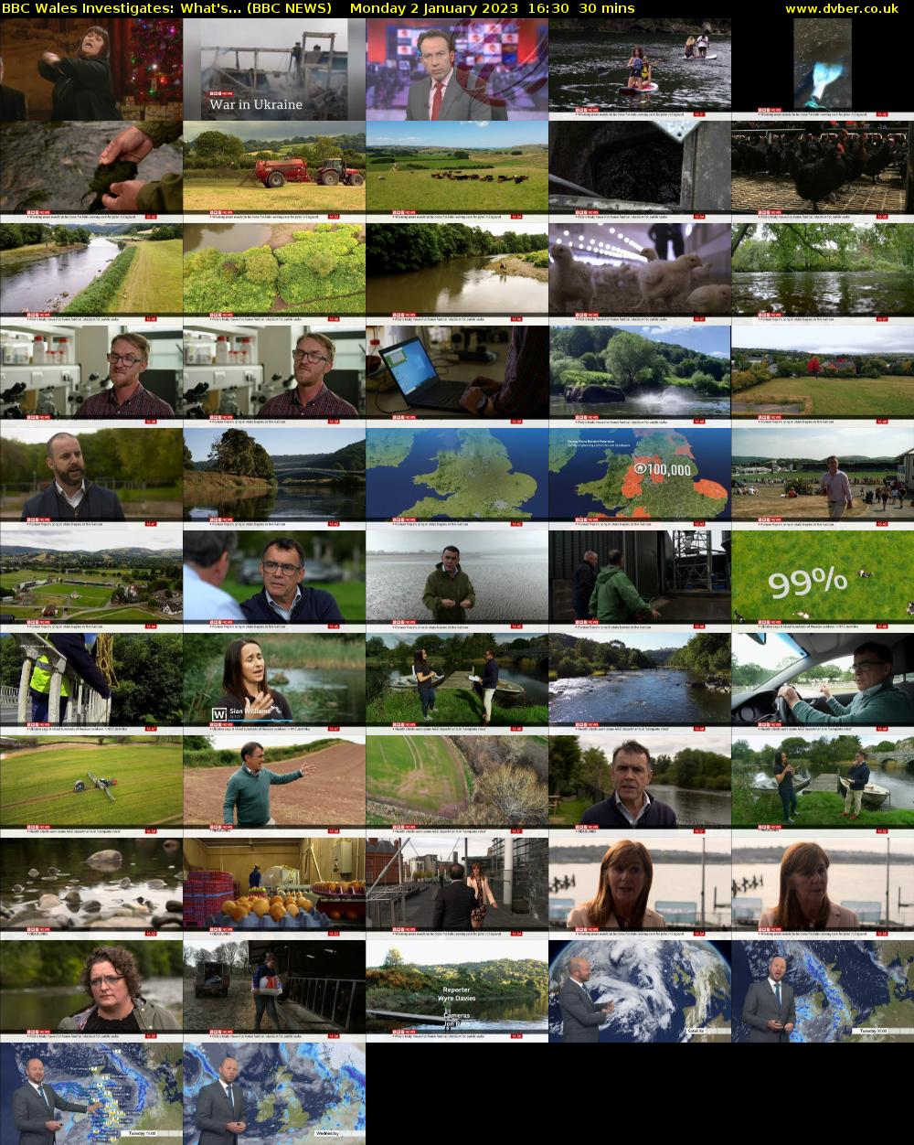 BBC Wales Investigates: What's... (BBC NEWS) Monday 2 January 2023 16:30 - 17:00