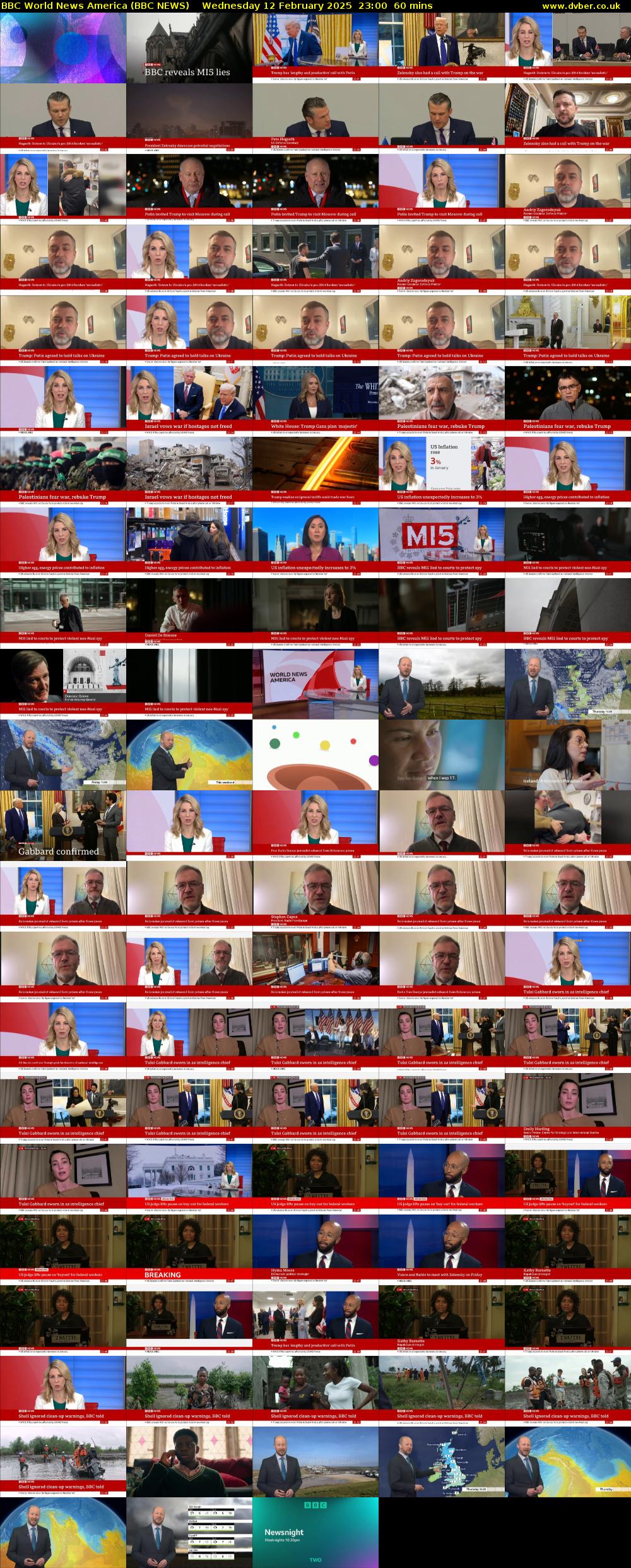 BBC World News America (BBC NEWS) Wednesday 12 February 2025 23:00 - 00:00