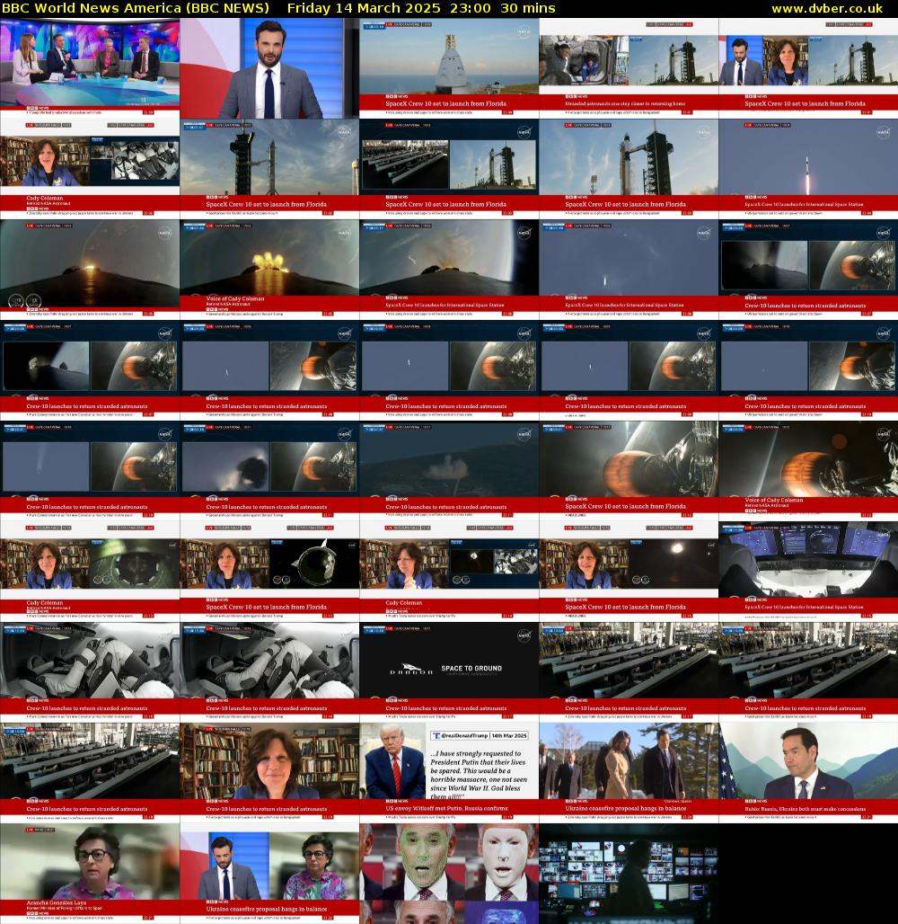 BBC World News America (BBC NEWS) Friday 14 March 2025 23:00 - 23:30