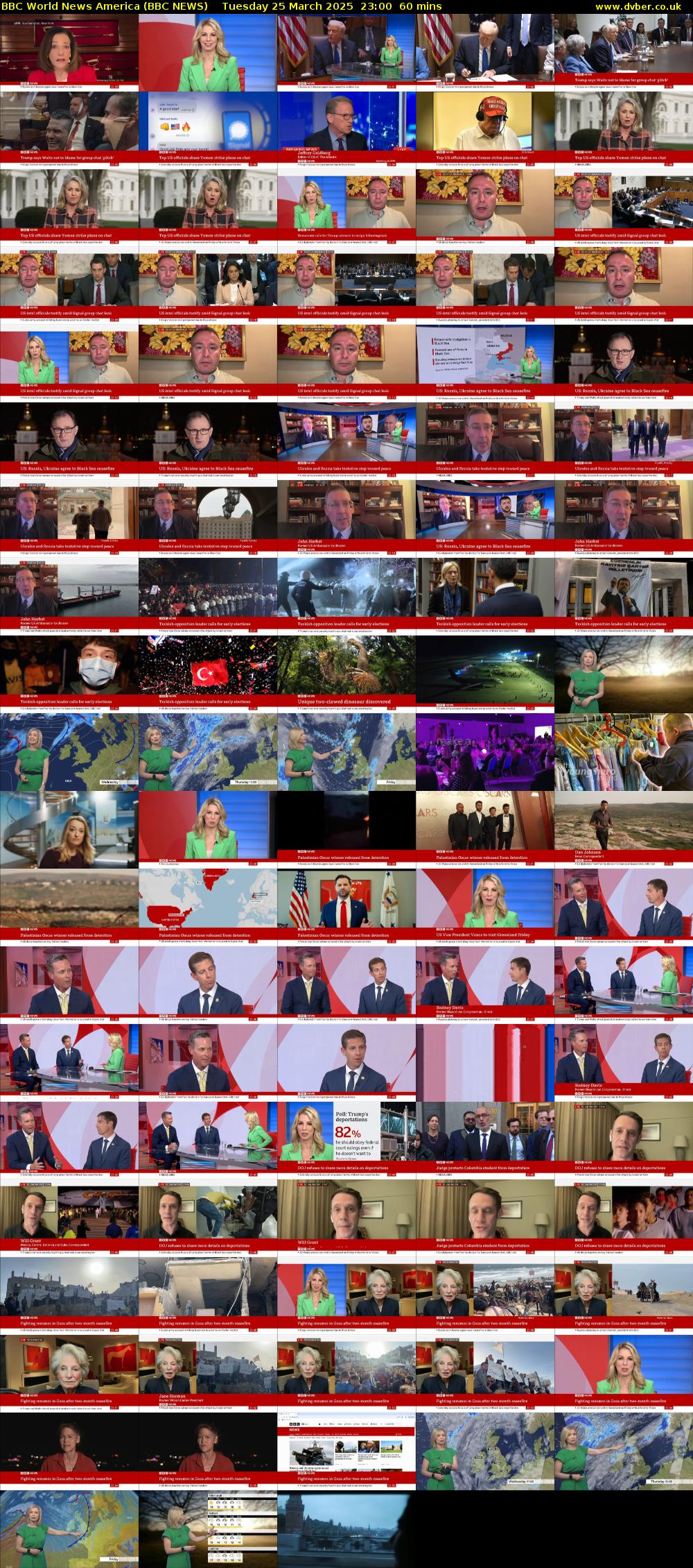 BBC World News America (BBC NEWS) Tuesday 25 March 2025 23:00 - 00:00