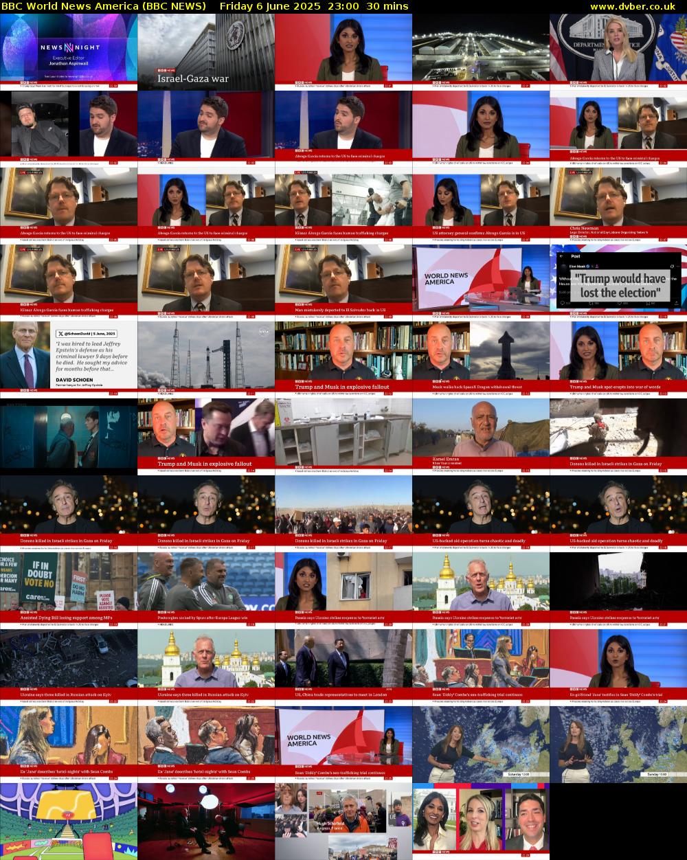 BBC World News America (BBC NEWS) Friday 6 June 2025 23:00 - 23:30