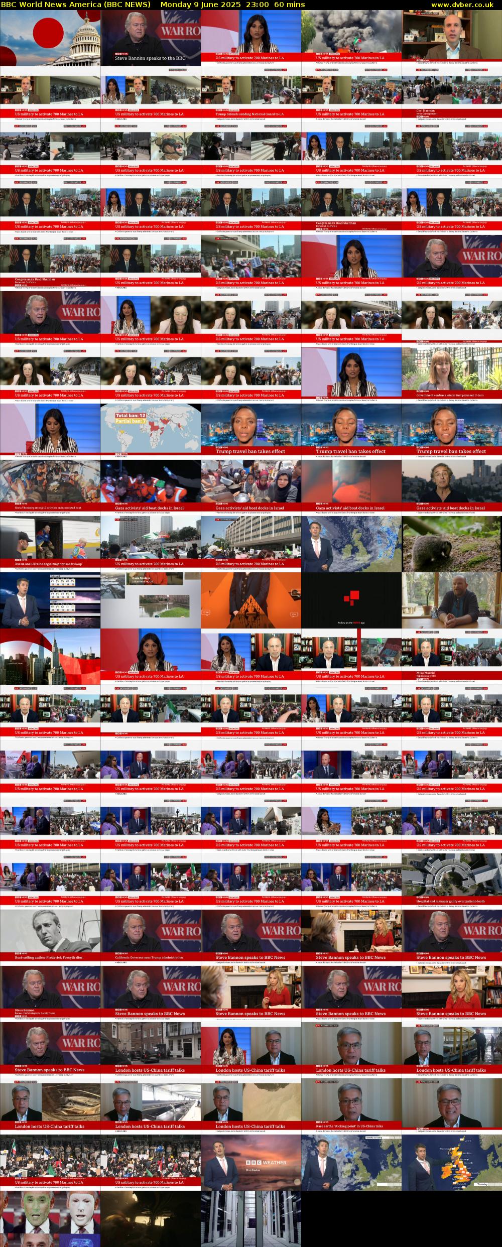 BBC World News America (BBC NEWS) Monday 9 June 2025 23:00 - 00:00