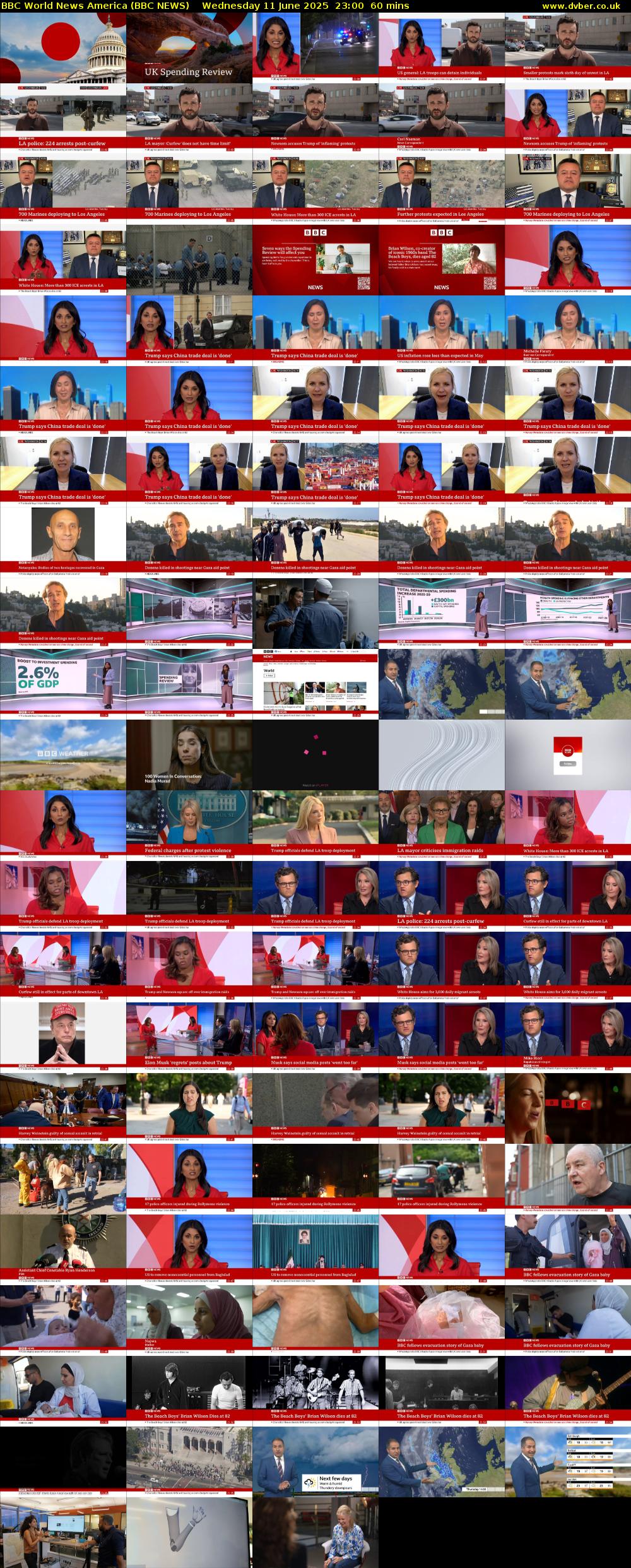 BBC World News America (BBC NEWS) Wednesday 11 June 2025 23:00 - 00:00