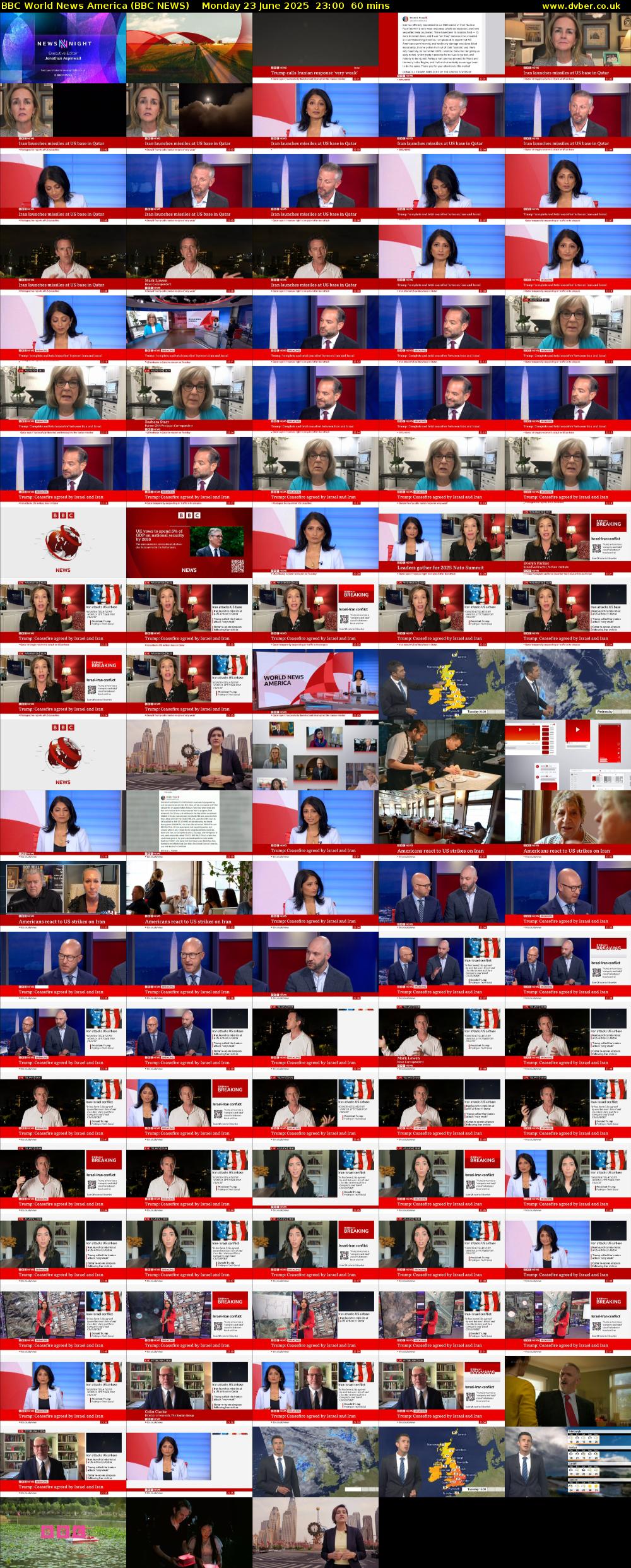 BBC World News America (BBC NEWS) Monday 23 June 2025 23:00 - 00:00