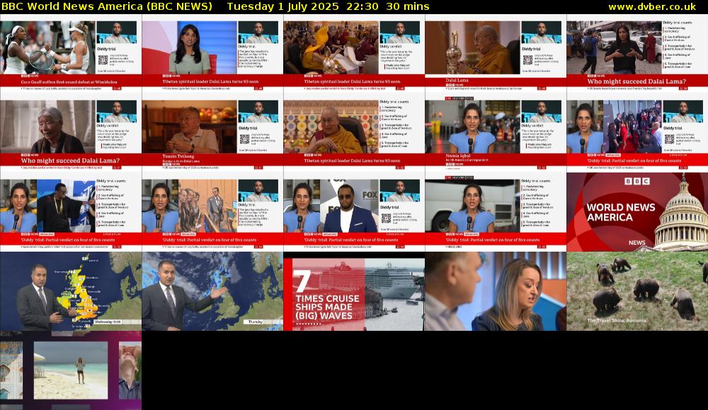 BBC World News America (BBC NEWS) Tuesday 1 July 2025 22:30 - 23:00