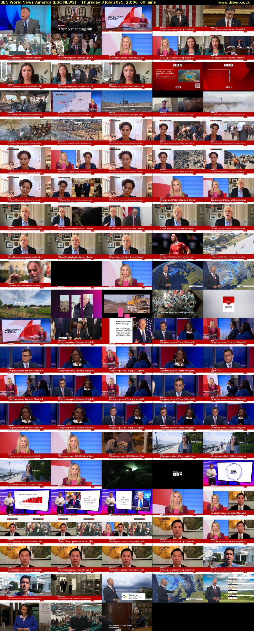 BBC World News America (BBC NEWS) Thursday 3 July 2025 23:00 - 00:00