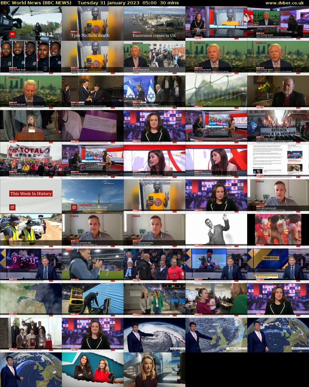 BBC World News (BBC NEWS) Tuesday 31 January 2023 05:00 - 05:30