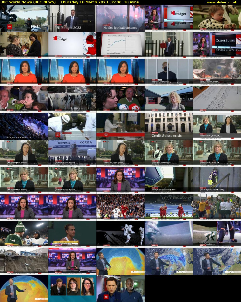BBC World News (BBC NEWS) Thursday 16 March 2023 05:00 - 05:30