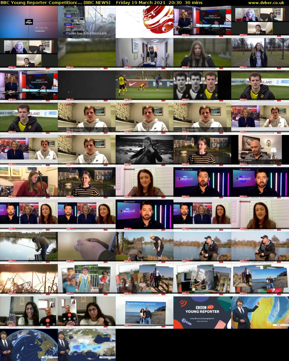 BBC Young Reporter Competition:... (BBC NEWS) Friday 19 March 2021 20:30 - 21:00