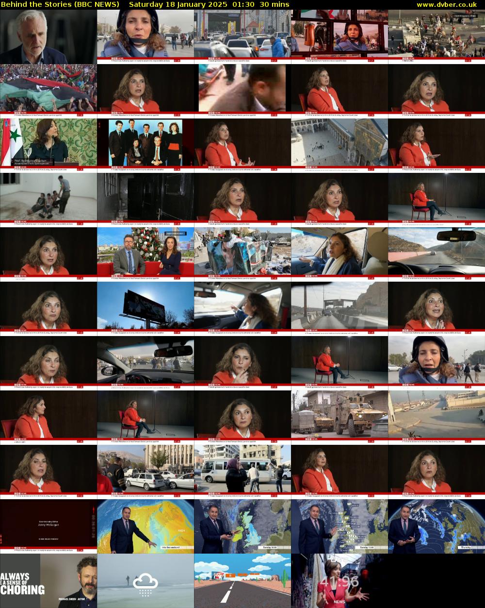 Behind the Stories (BBC NEWS) Saturday 18 January 2025 01:30 - 02:00