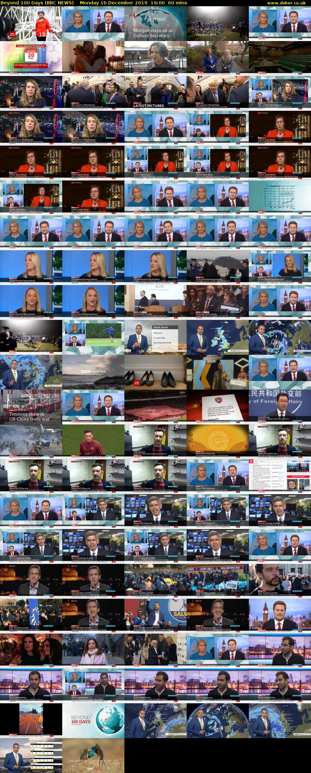 Beyond 100 Days (BBC NEWS) Monday 16 December 2019 19:00 - 20:00