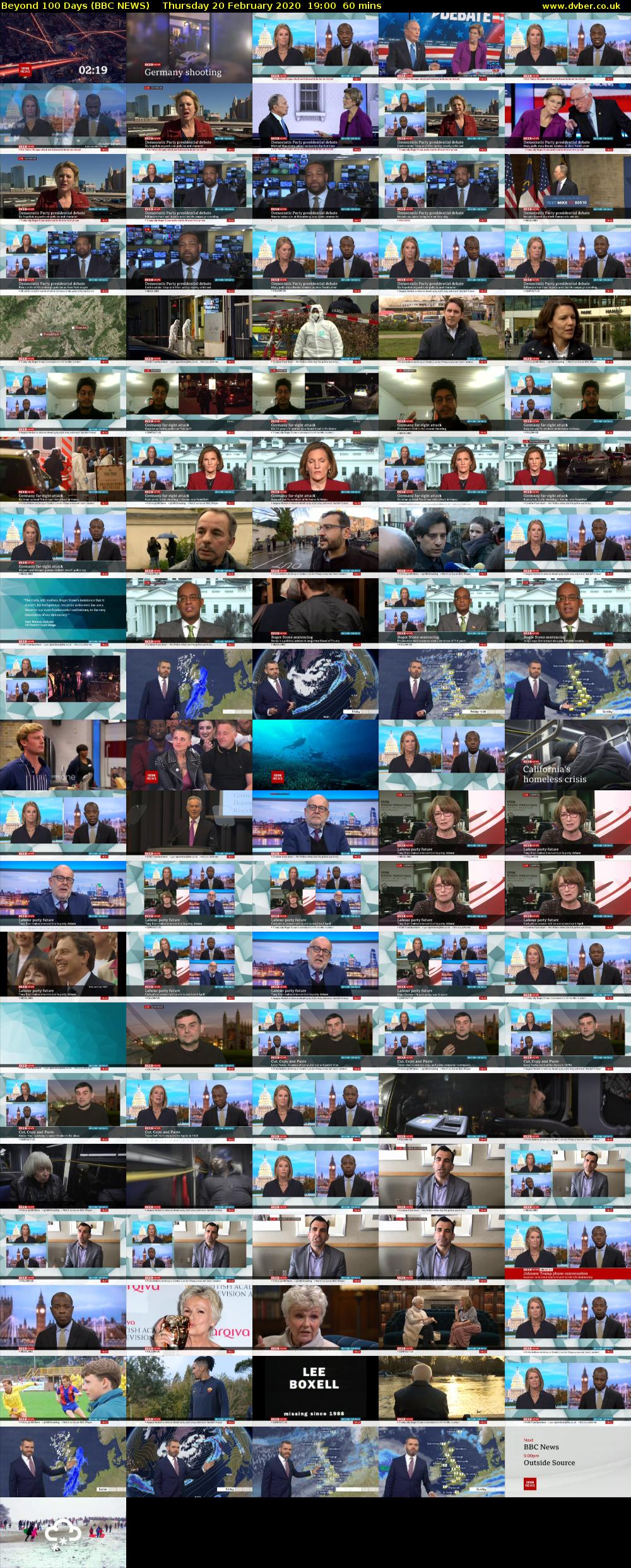 Beyond 100 Days (BBC NEWS) Thursday 20 February 2020 19:00 - 20:00