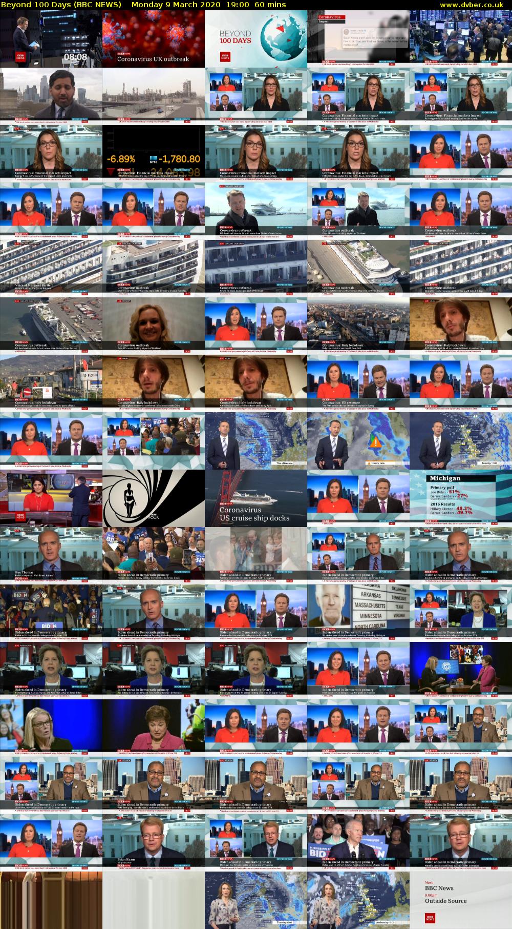 Beyond 100 Days (BBC NEWS) Monday 9 March 2020 19:00 - 20:00