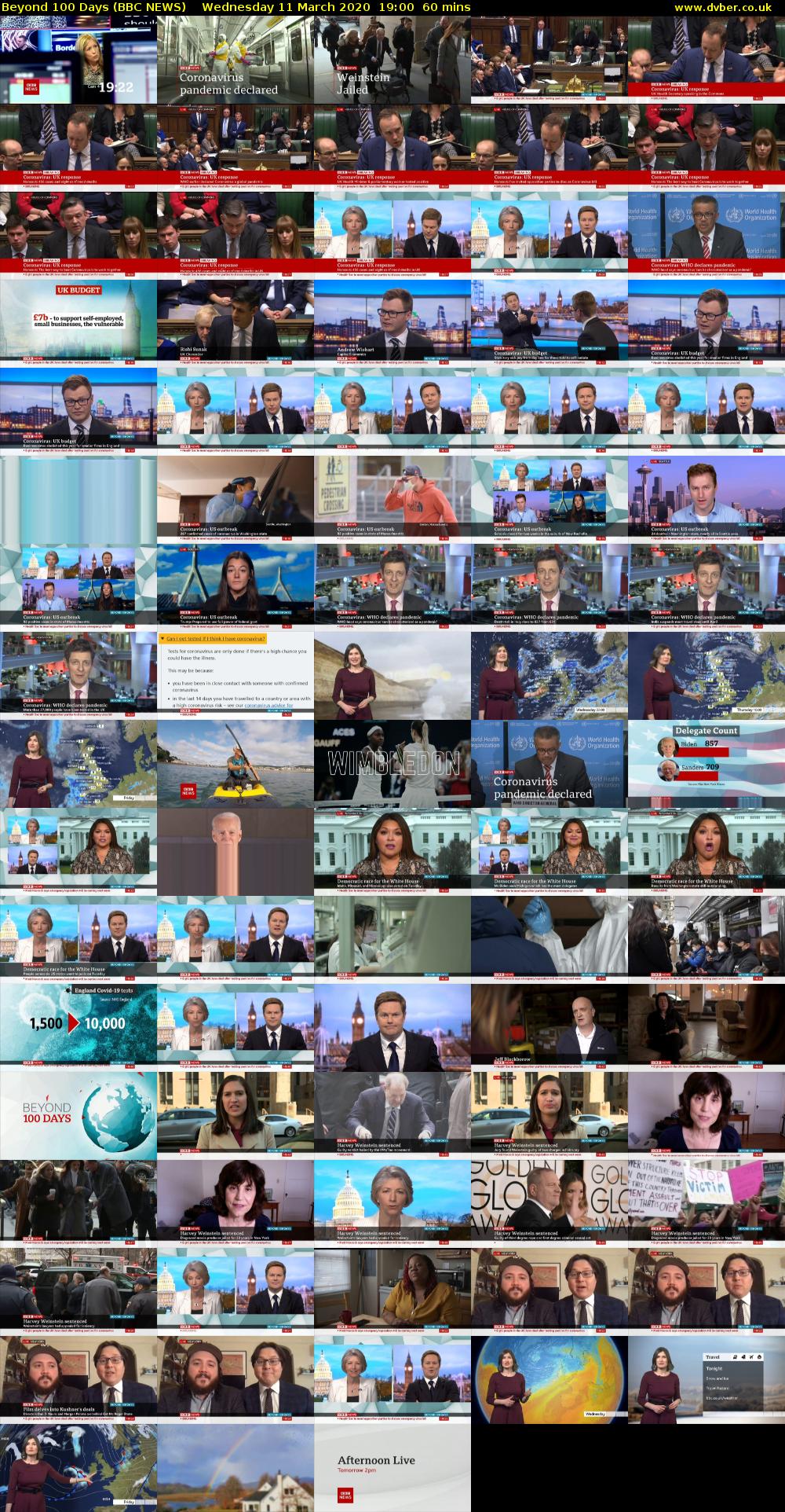 Beyond 100 Days (BBC NEWS) Wednesday 11 March 2020 19:00 - 20:00