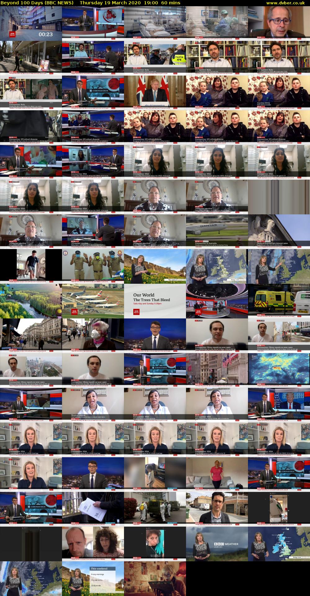 Beyond 100 Days (BBC NEWS) Thursday 19 March 2020 19:00 - 20:00
