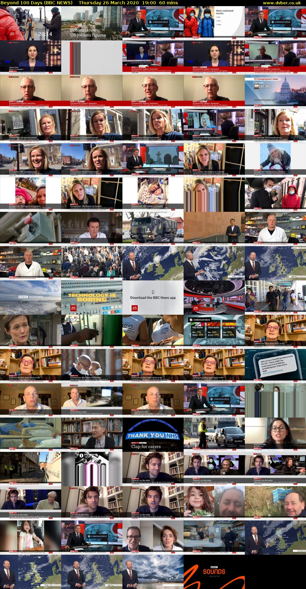 Beyond 100 Days (BBC NEWS) Thursday 26 March 2020 19:00 - 20:00