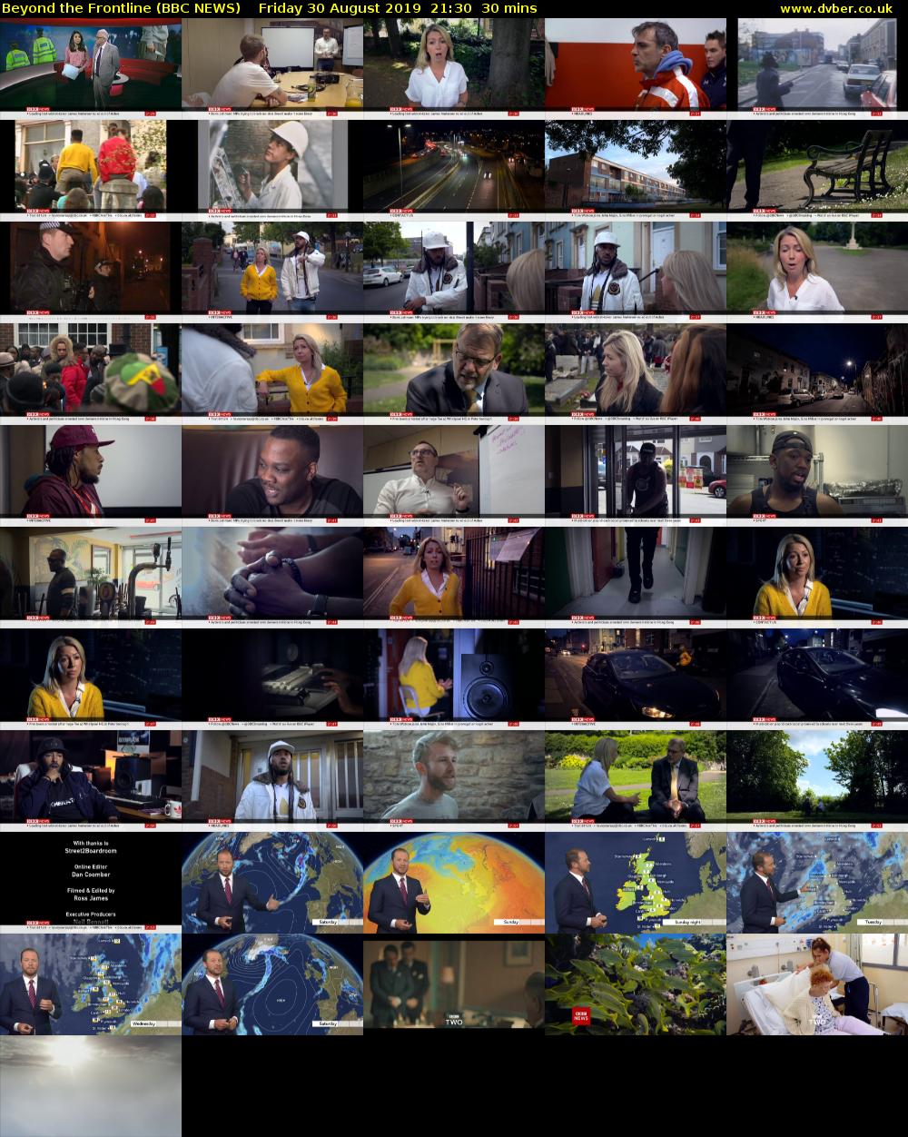 Beyond the Frontline (BBC NEWS) Friday 30 August 2019 21:30 - 22:00