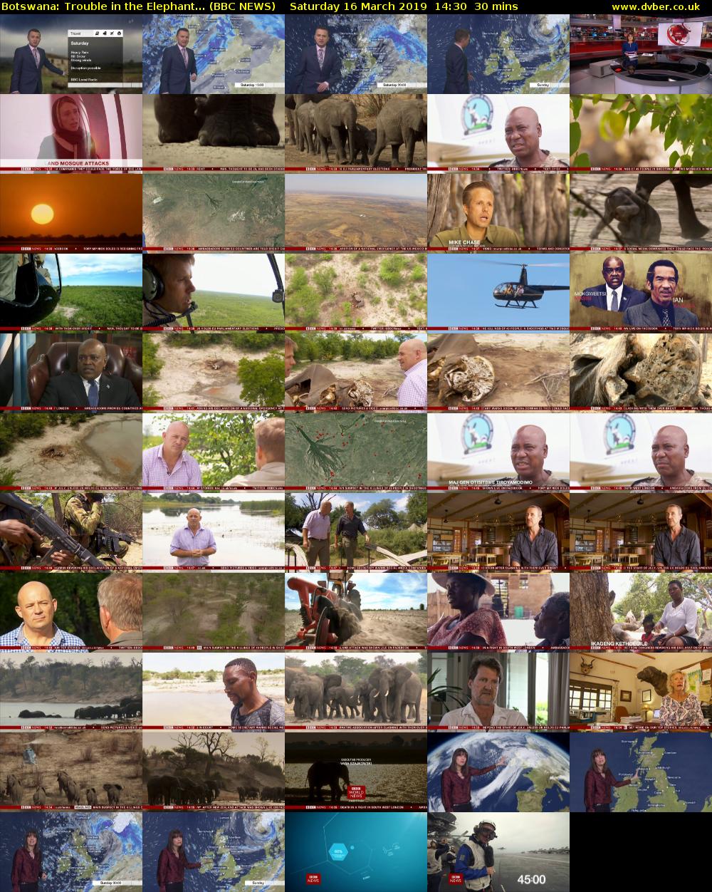 Botswana: Trouble in the Elephant... (BBC NEWS) Saturday 16 March 2019 14:30 - 15:00