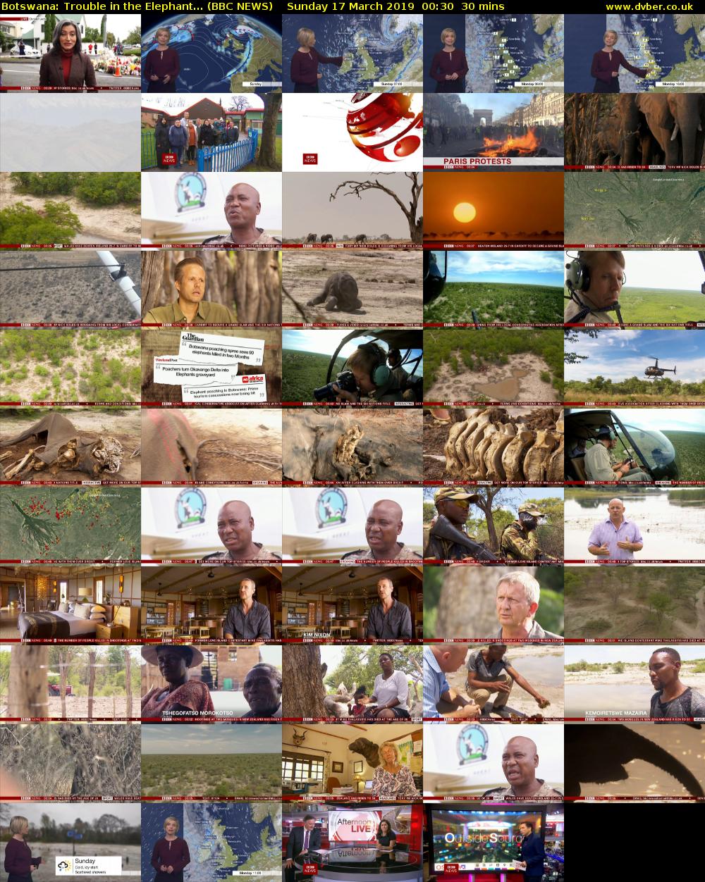 Botswana: Trouble in the Elephant... (BBC NEWS) Sunday 17 March 2019 00:30 - 01:00