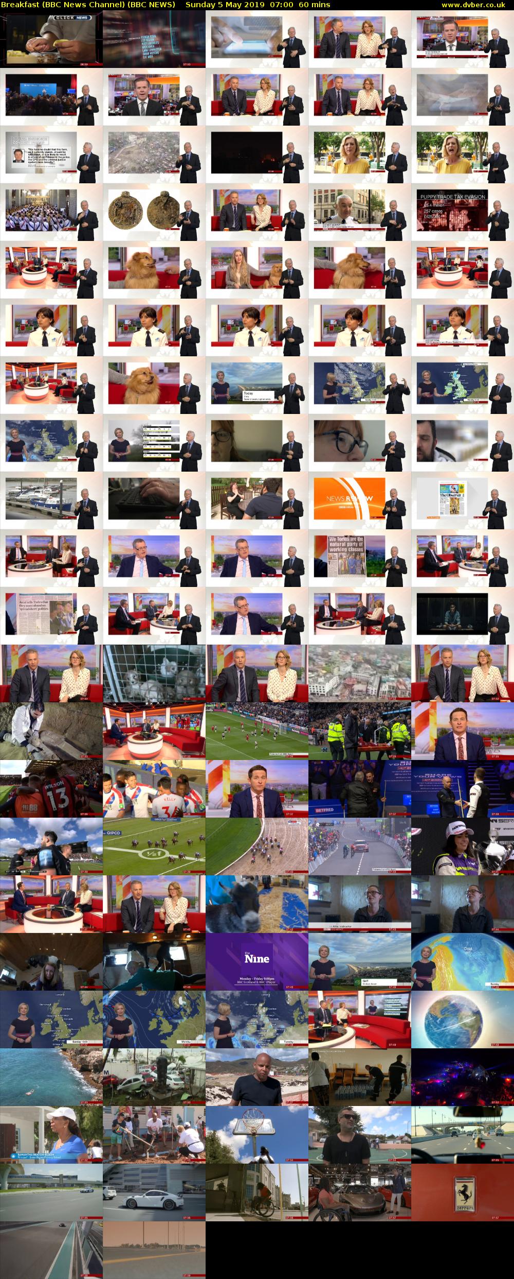 Breakfast (BBC News Channel) (BBC NEWS) Sunday 5 May 2019 07:00 - 08:00