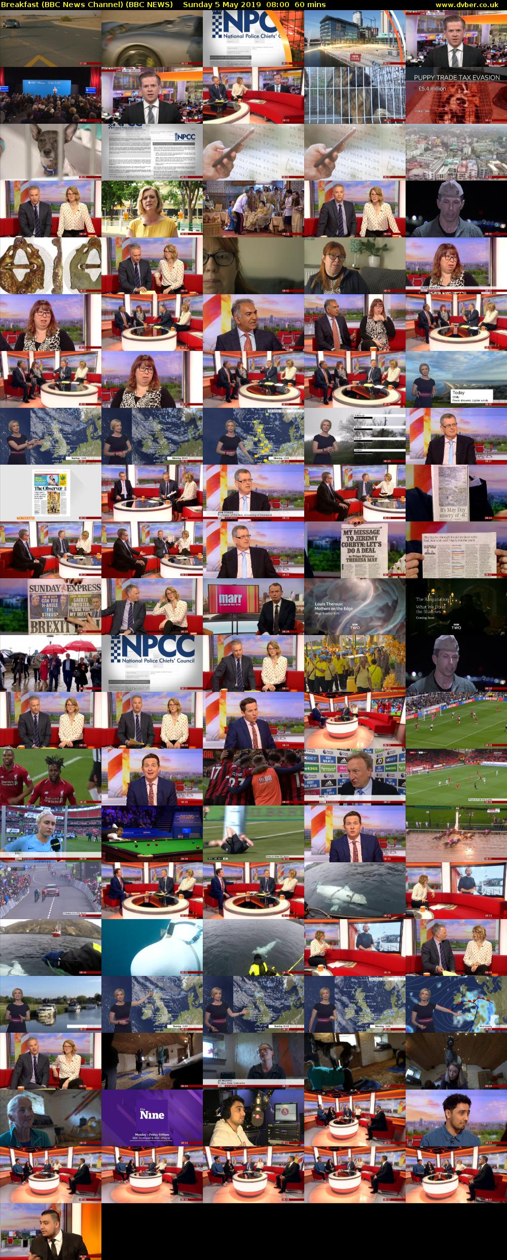 Breakfast (BBC News Channel) (BBC NEWS) Sunday 5 May 2019 08:00 - 09:00