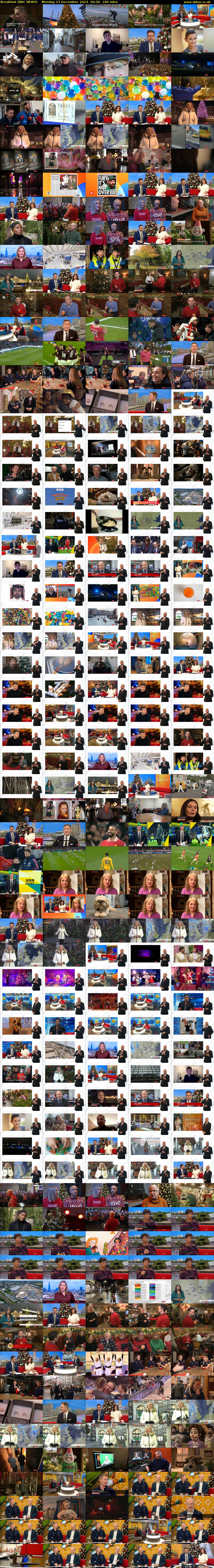 Breakfast (BBC NEWS) Monday 23 December 2024 06:00 - 09:00